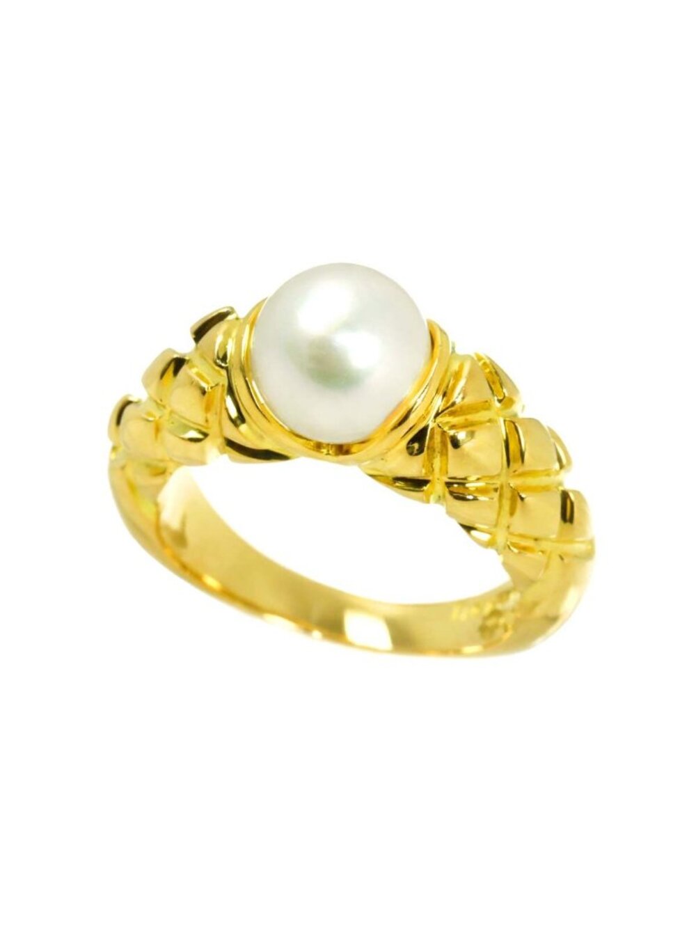 Tiffany & Co Akoya Pearl Ring 18k Yellow Gold - Picture 5 of 9